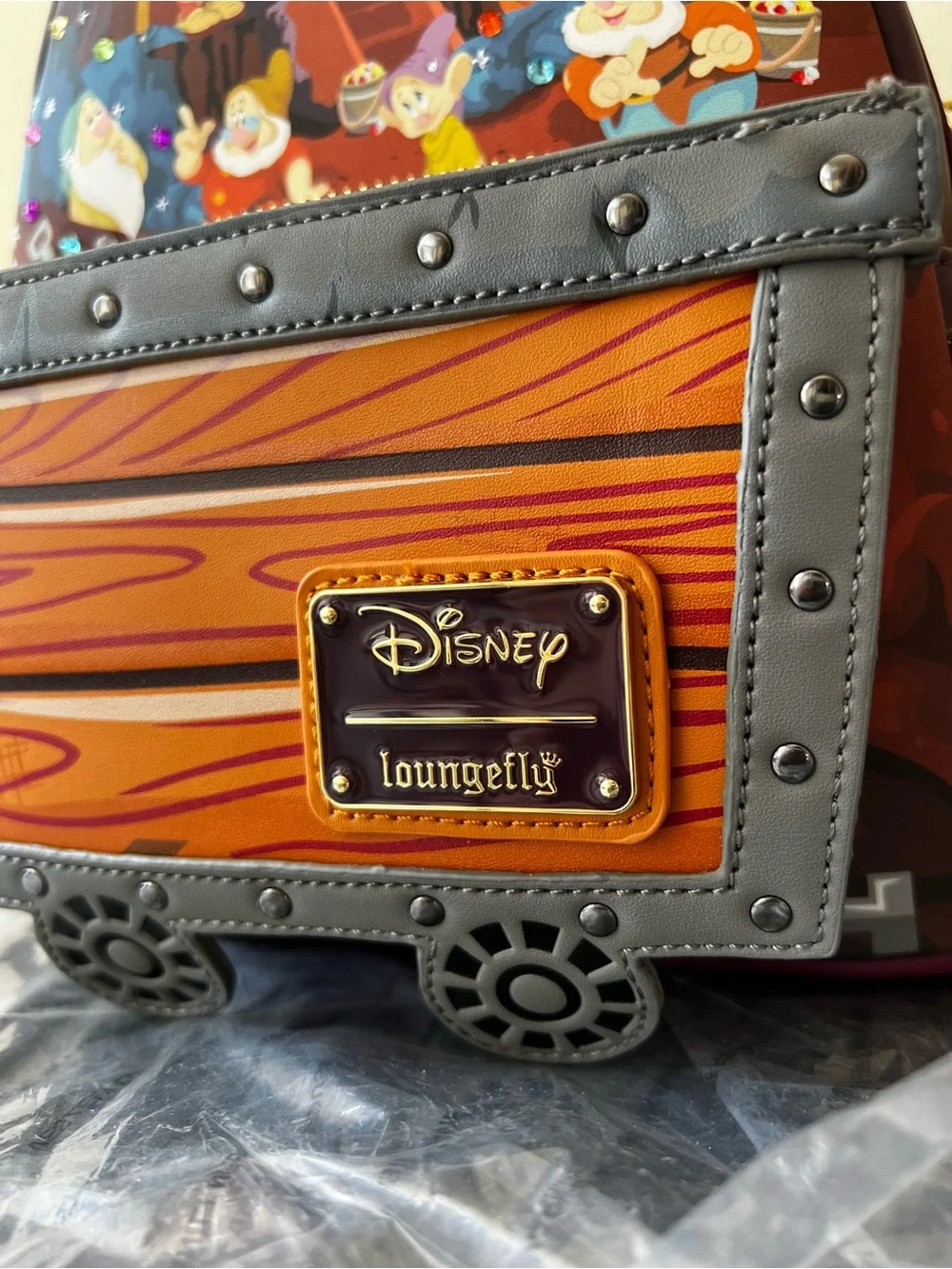 Loungefly Disney Snow White and the Seven Dwarfs Mine Cart Mini Backpack - NWT